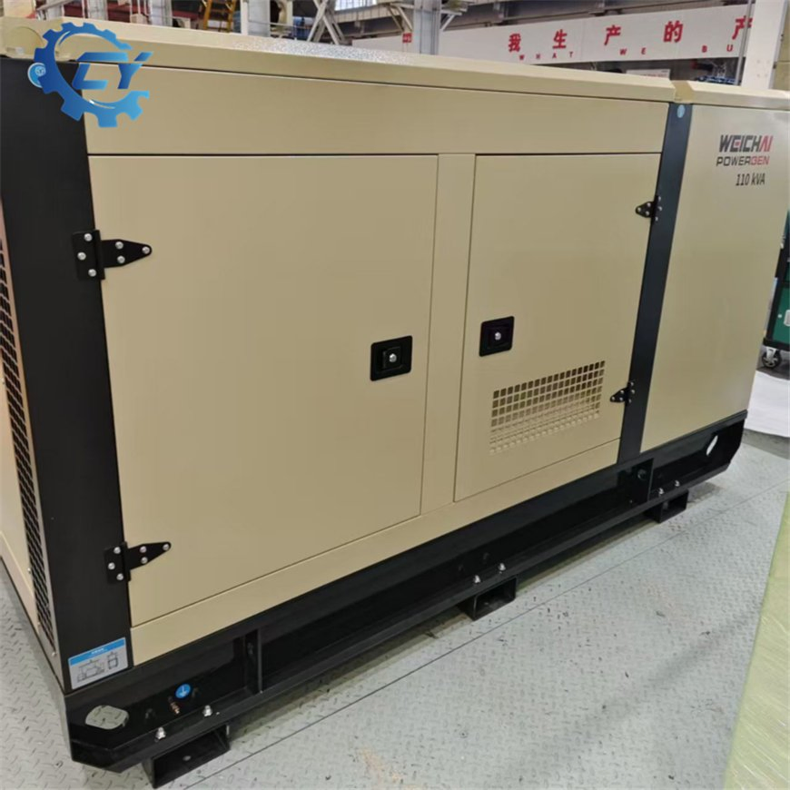 مولد ديزل صامت ومضاد للصوت من ويشاى 110kVA مزود بالطاقة