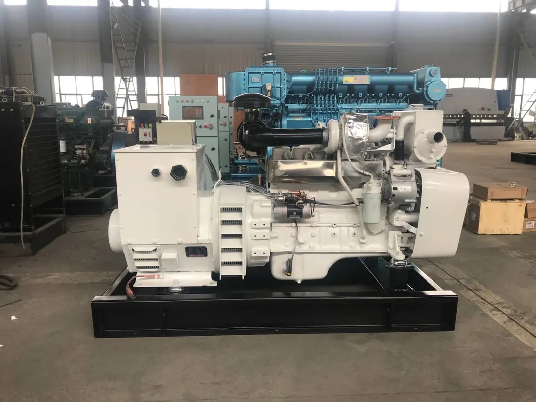 مجموعة مولدات الديزل البحرية بمحرك مشهور 100kVA مولد الديزل البحري