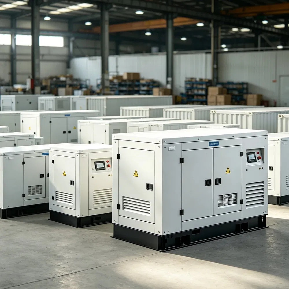 مولد ديزل صامت منخفض الضوضاء للماء البارد 30kw 50kw 100kw 200kw 250kVA 500kw 1000kw مع بدء تلقائي ونوع مقطورة مخصص للاستخدام في البناء والتعدين والطوارئ