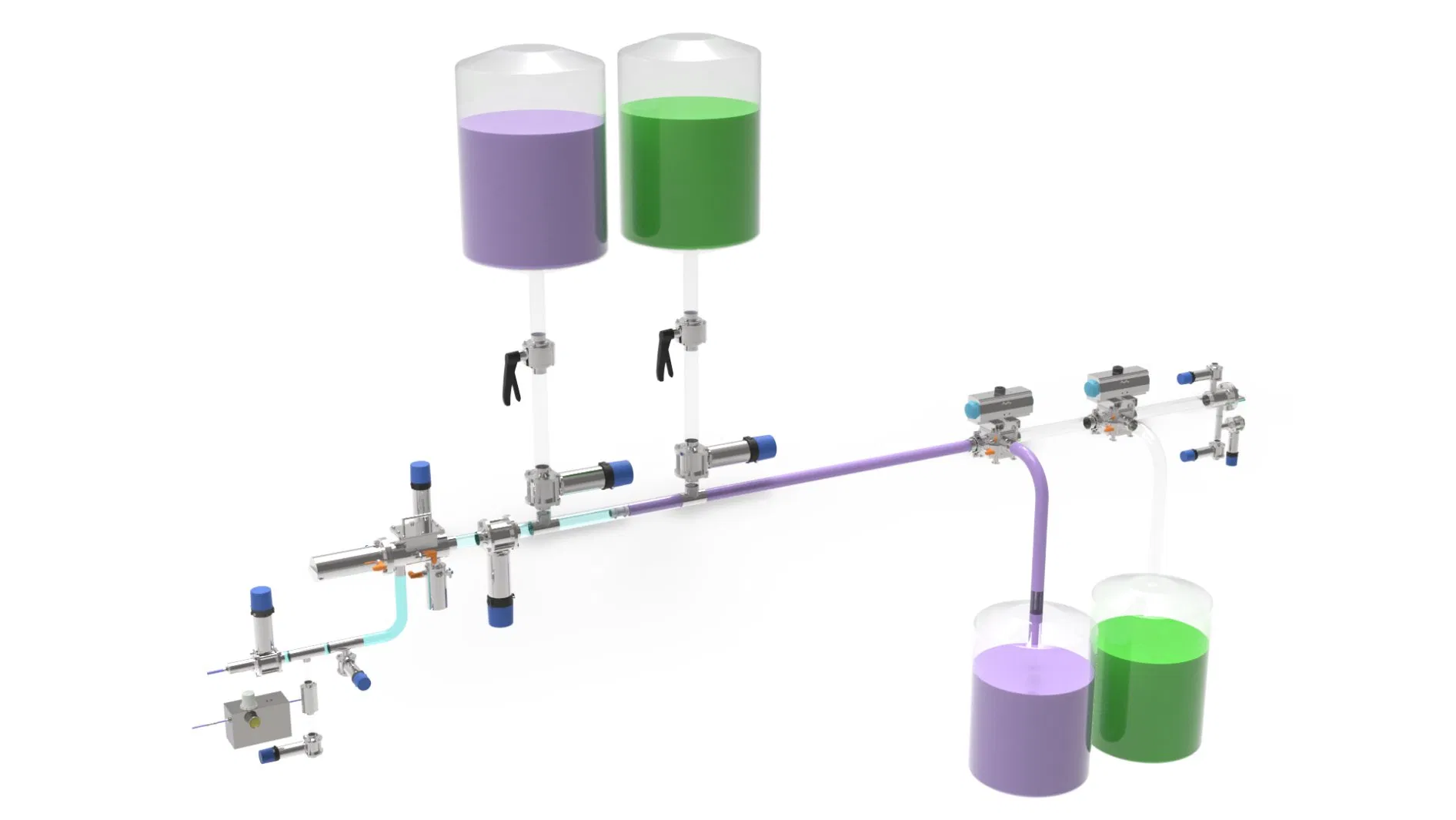 Low-Residue Multi-Source Multi-Destination Pigging System DN 50 /Pipeline Cleaning System