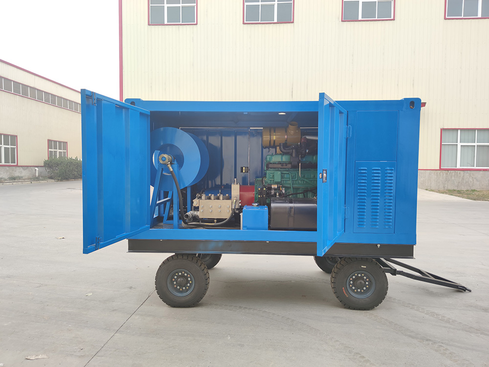 High Pressure 145kw Electric 240bar Triplex Pump Water Jet Machine New Large Sewer Drainage Pipe Cleaning Equipment