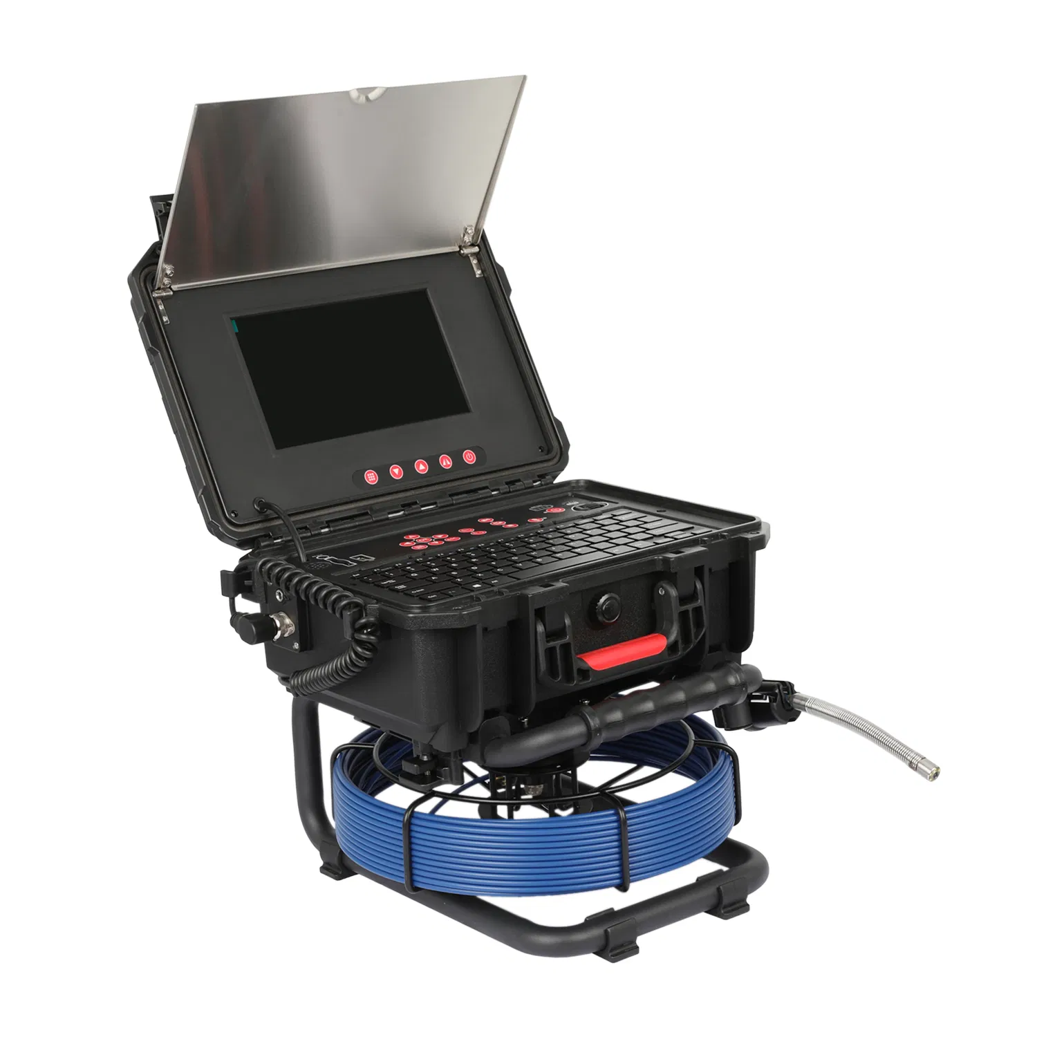 Qytech 12.8mm Camera Head 9 Inch 30m Cable Sewer Pipe Inspection Camera System with DVR