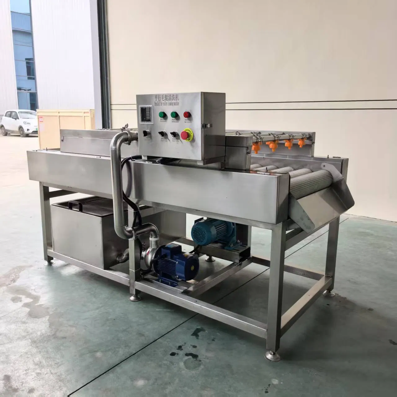 Heavy-Duty Fruit Vegetable Parallel Roller Cleaning Equipment with Advanced Cleaning Technology