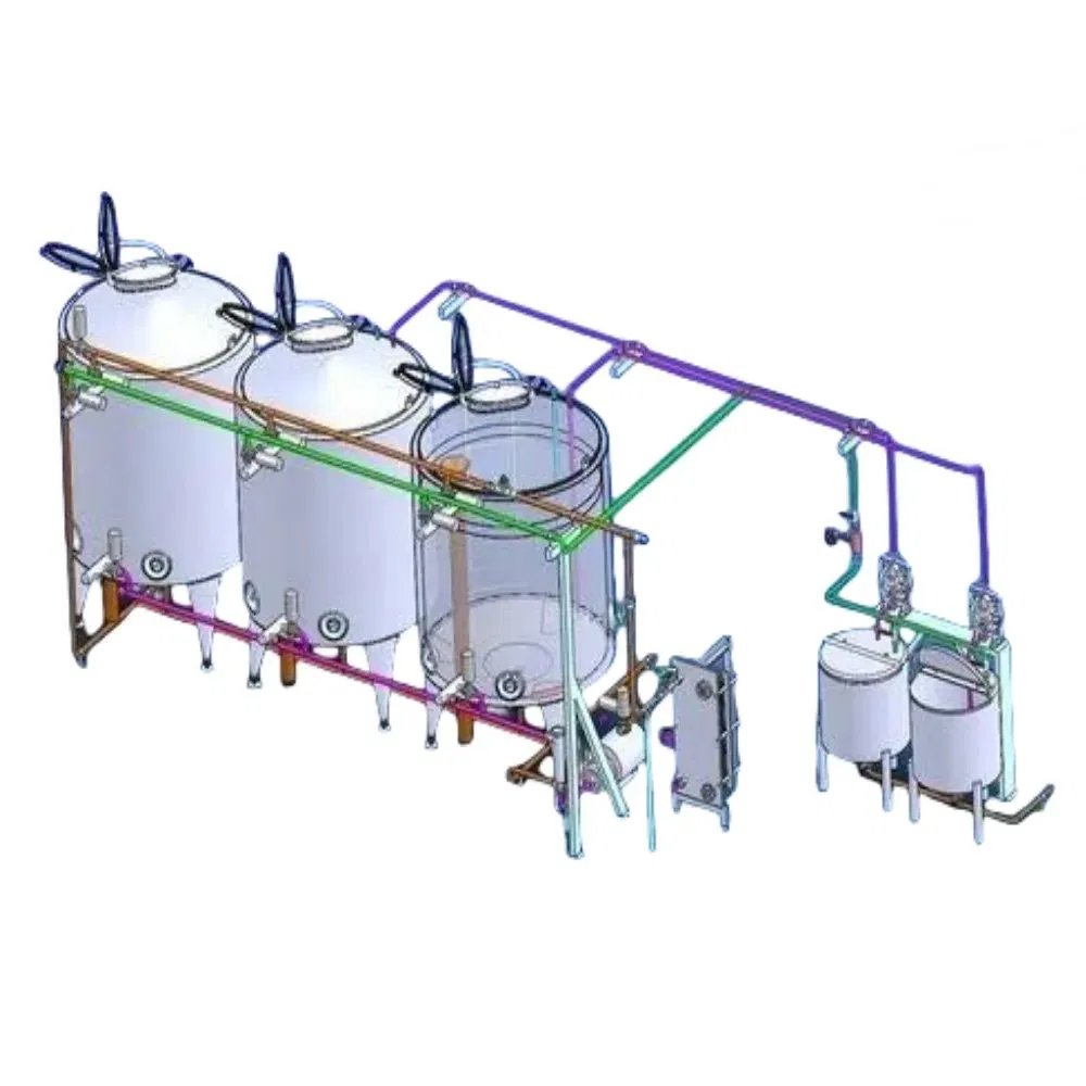2000lx3 CIP Cleaning System Acid Washing and Alkali Washing Tank