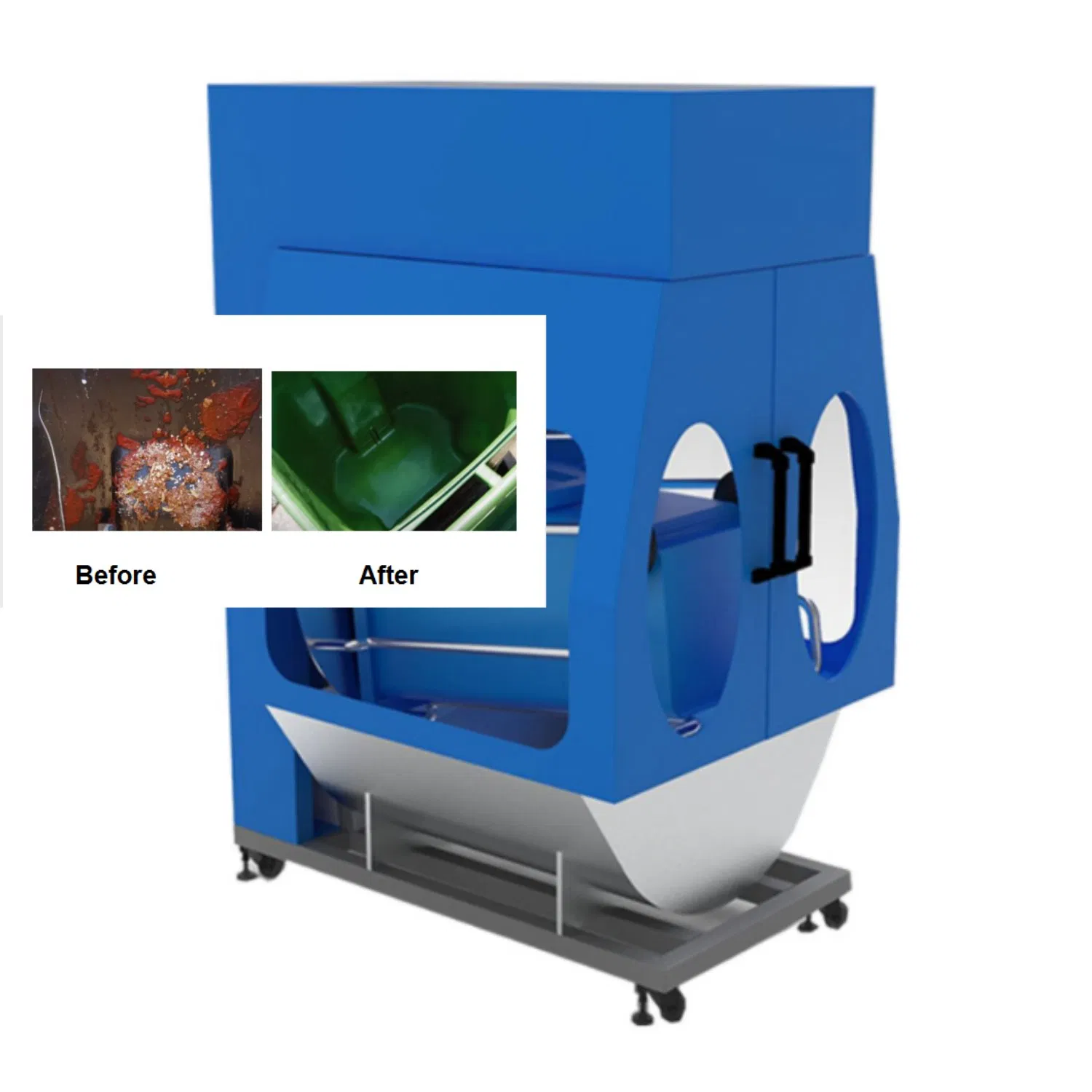 Industrial Trash Bin Cleaning System for Chemical Industry