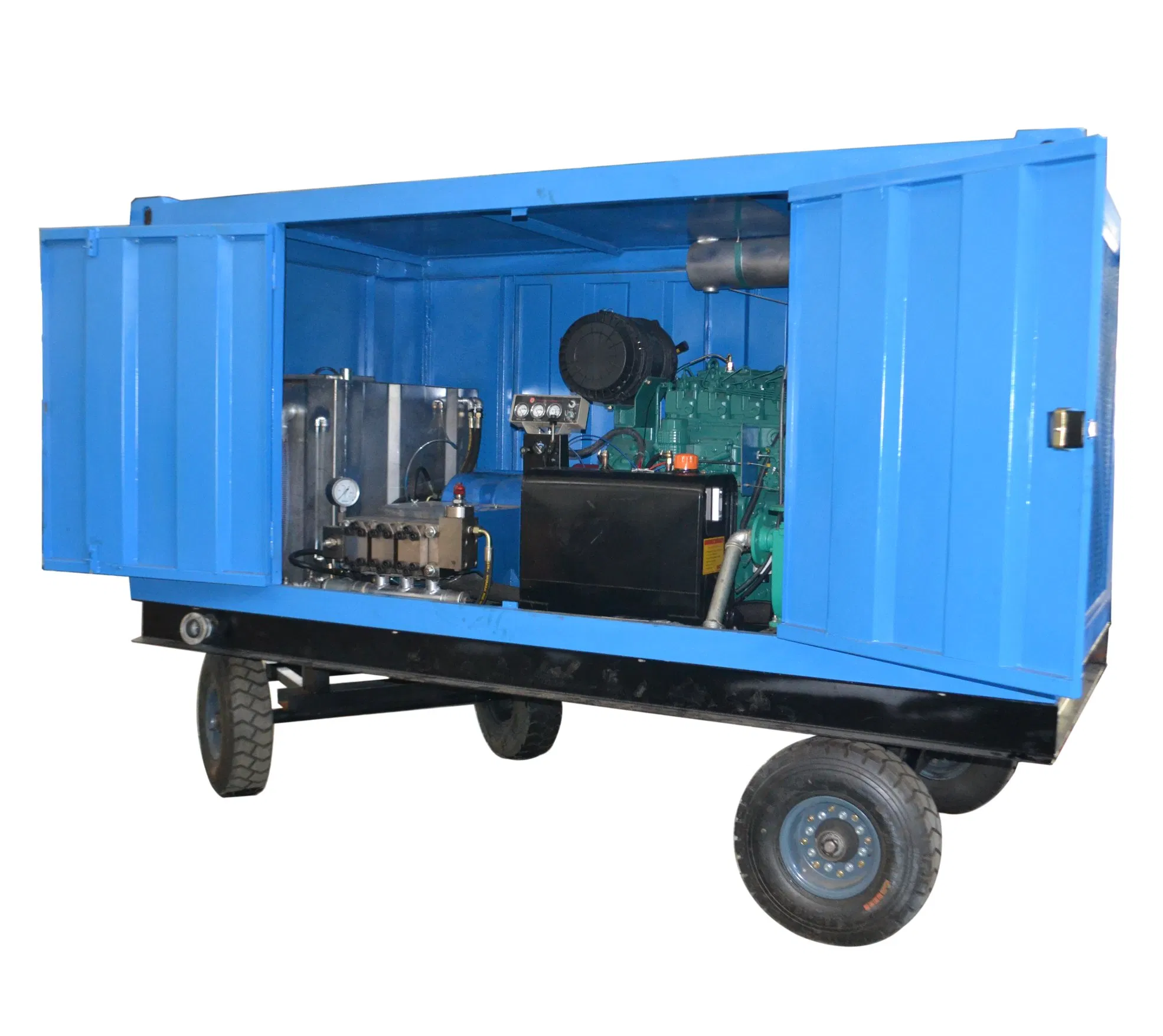 Industrial Heavy Duty Triplex Pump High-Pressure Water Jet Cleaning Machine New Condition Plant Surfaces Cold Water Cleaning Equipment