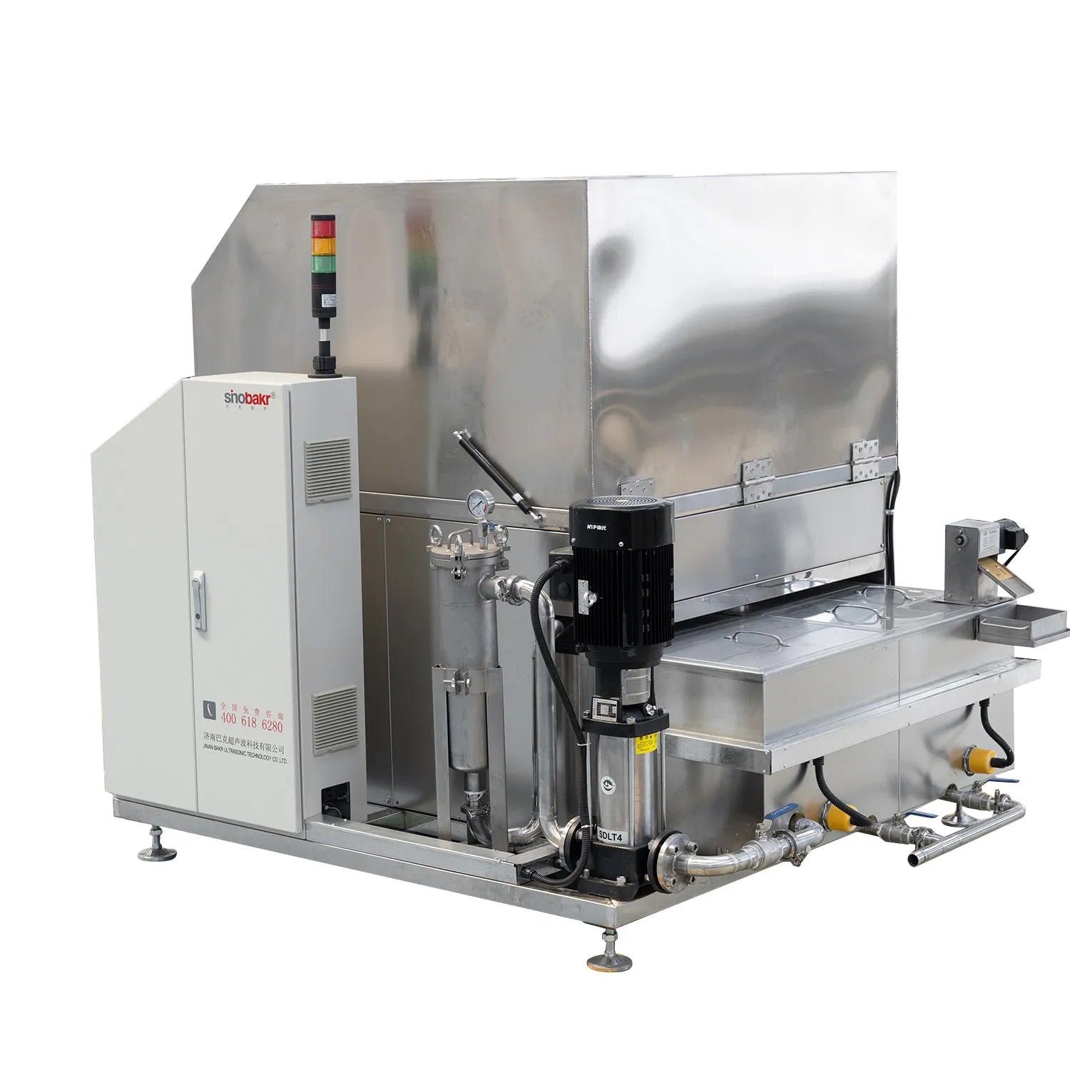 PLC Touching Screen Single Station Rotary Spray Cleaning Equipment