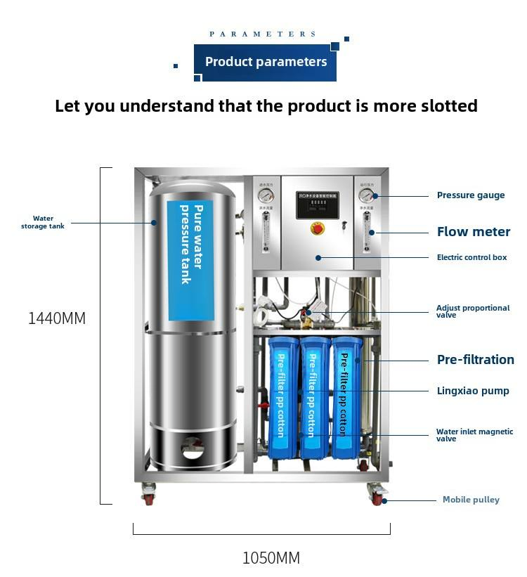 Large Industrial RO Water Treatment Equipment with Fiberglass Design
