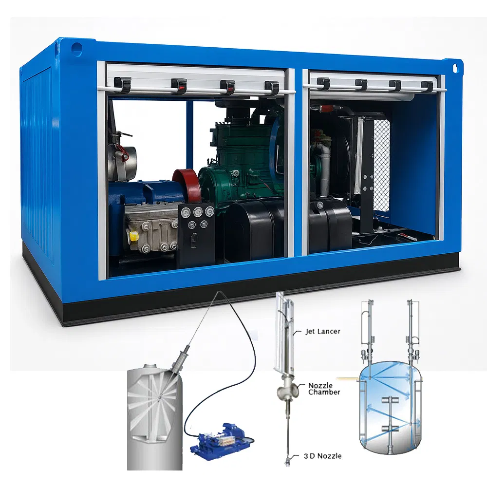 Fully Automatic High Pressure Water Jet Cleaning System for Industrial Reactor Vessels