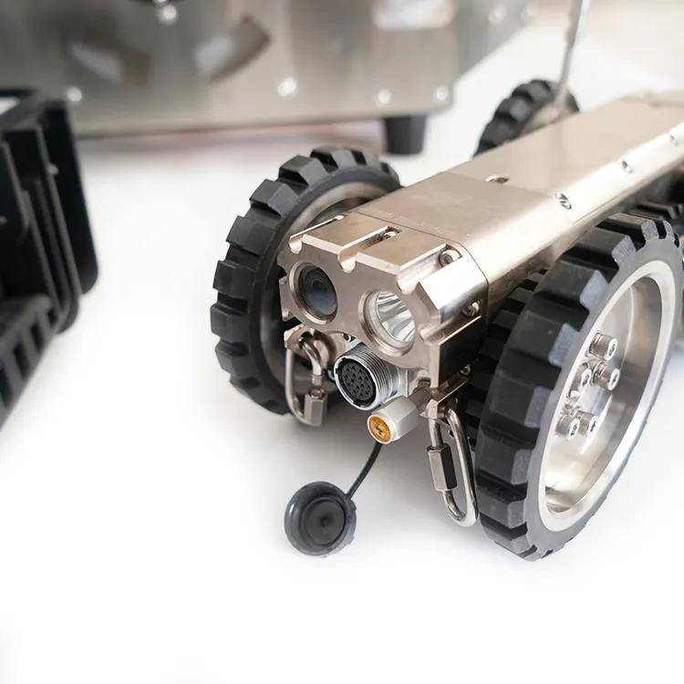 Electric Lift 150m CCTV Underwater Pipe Inspection Cleaning Crawler Robot Camera System