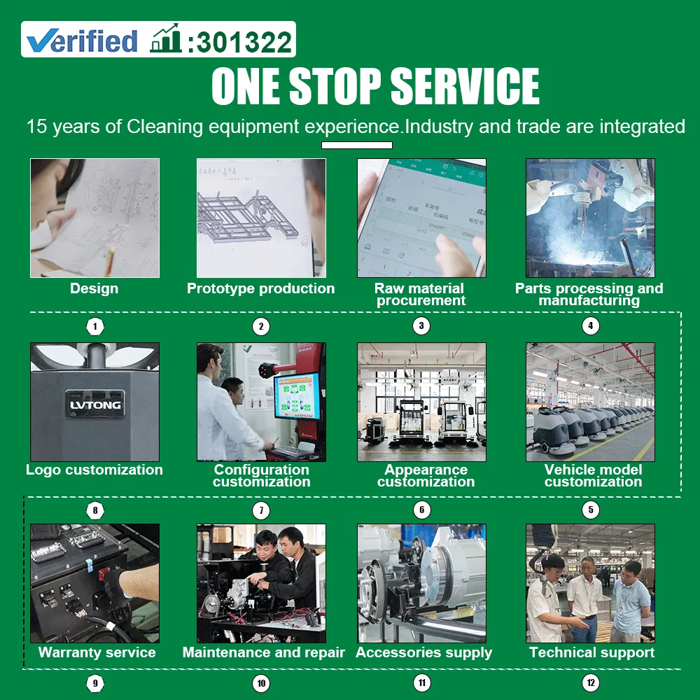 Commercial Floor Cleaning Machine with Environment Lighting and Music Player Function