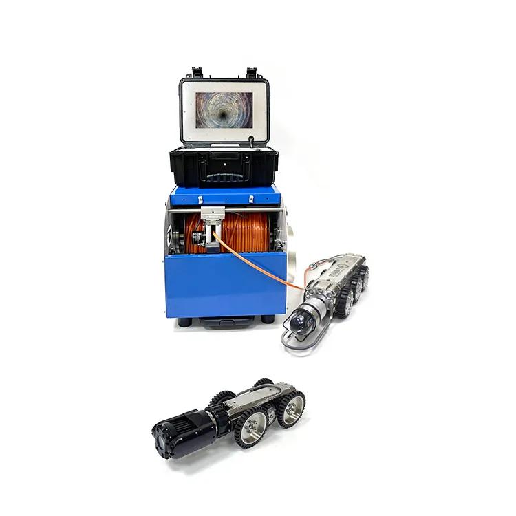Electric Lift 150m CCTV Underwater Pipe Inspection Cleaning Crawler Robot Camera System