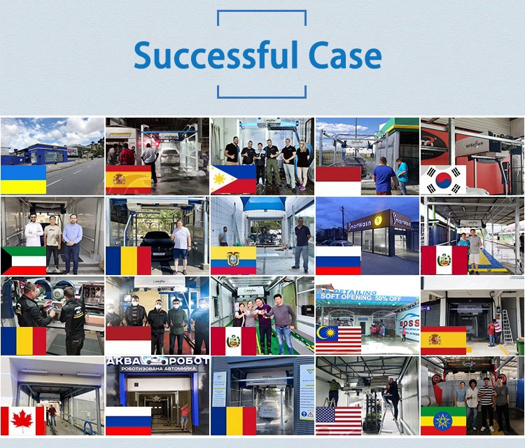 High Efficiency Automatic Car Cleaning Machine 15HP Motor Heavy Duty Touchless Car Wash Equipment