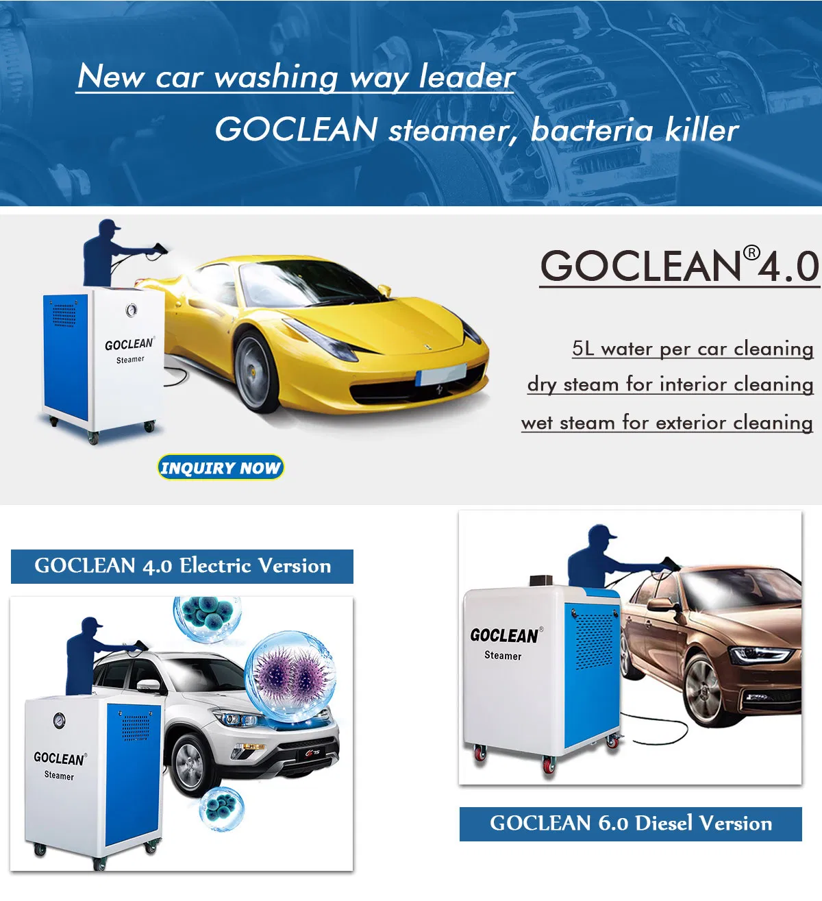 Multi-Function Steam Cleaning Machine, High Temperature and High Pressure Steam Disinfection Equipment