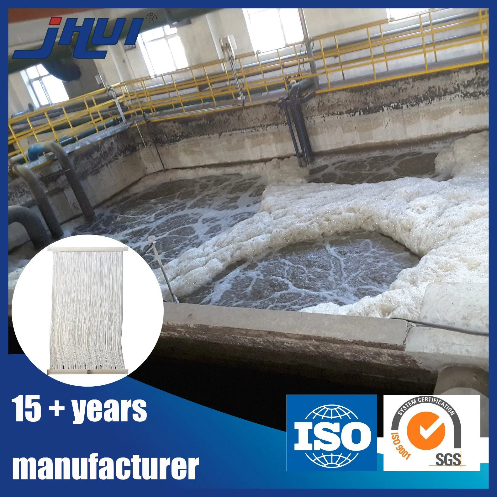 Jhui Membrane Bioreactor Mbr Module PVDF Hollow Fiber Bioreactor Mbr System