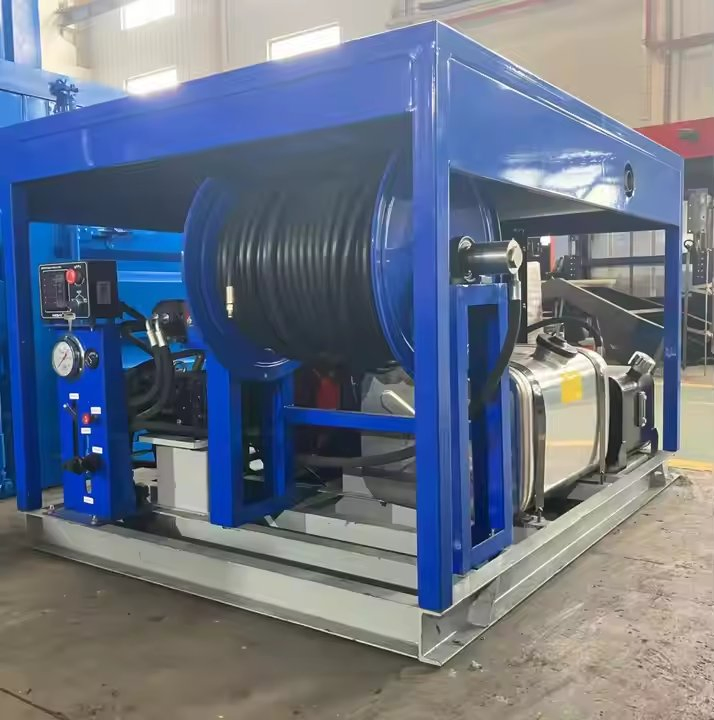 High Pressure 145kw Electric 240bar Triplex Pump Water Jet Machine New Large Sewer Drainage Pipe Cleaning Equipment