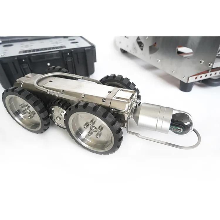 Electric Lift 150m CCTV Underwater Pipe Inspection Cleaning Crawler Robot Camera System