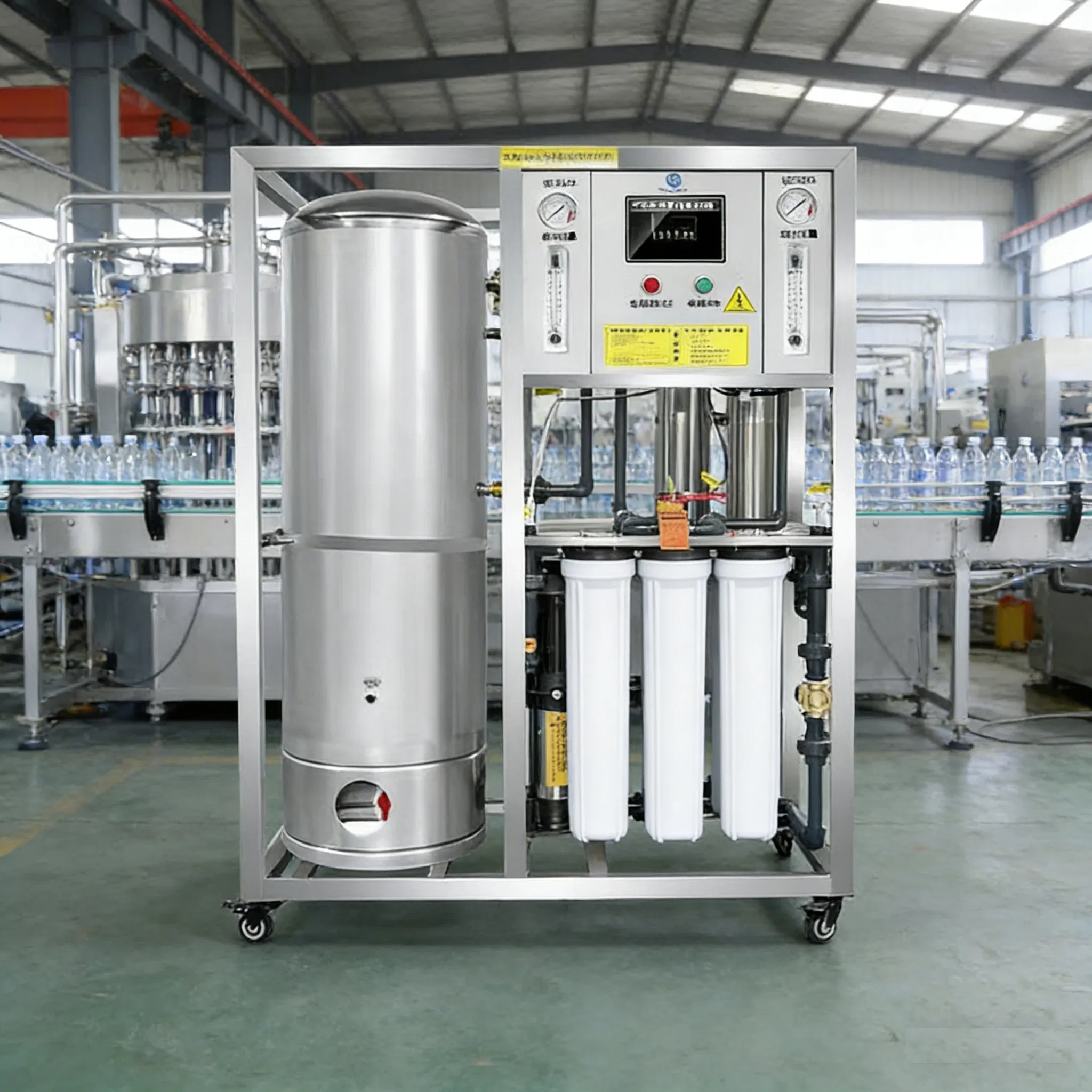 Large Industrial RO Water Treatment Equipment with Fiberglass Design