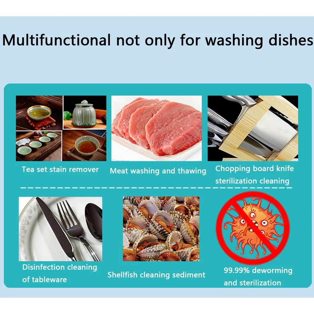 Commercial Stainless Steel Ultrasonic Dishwasher Kitchen Multi-Functional Cleaning Equipment