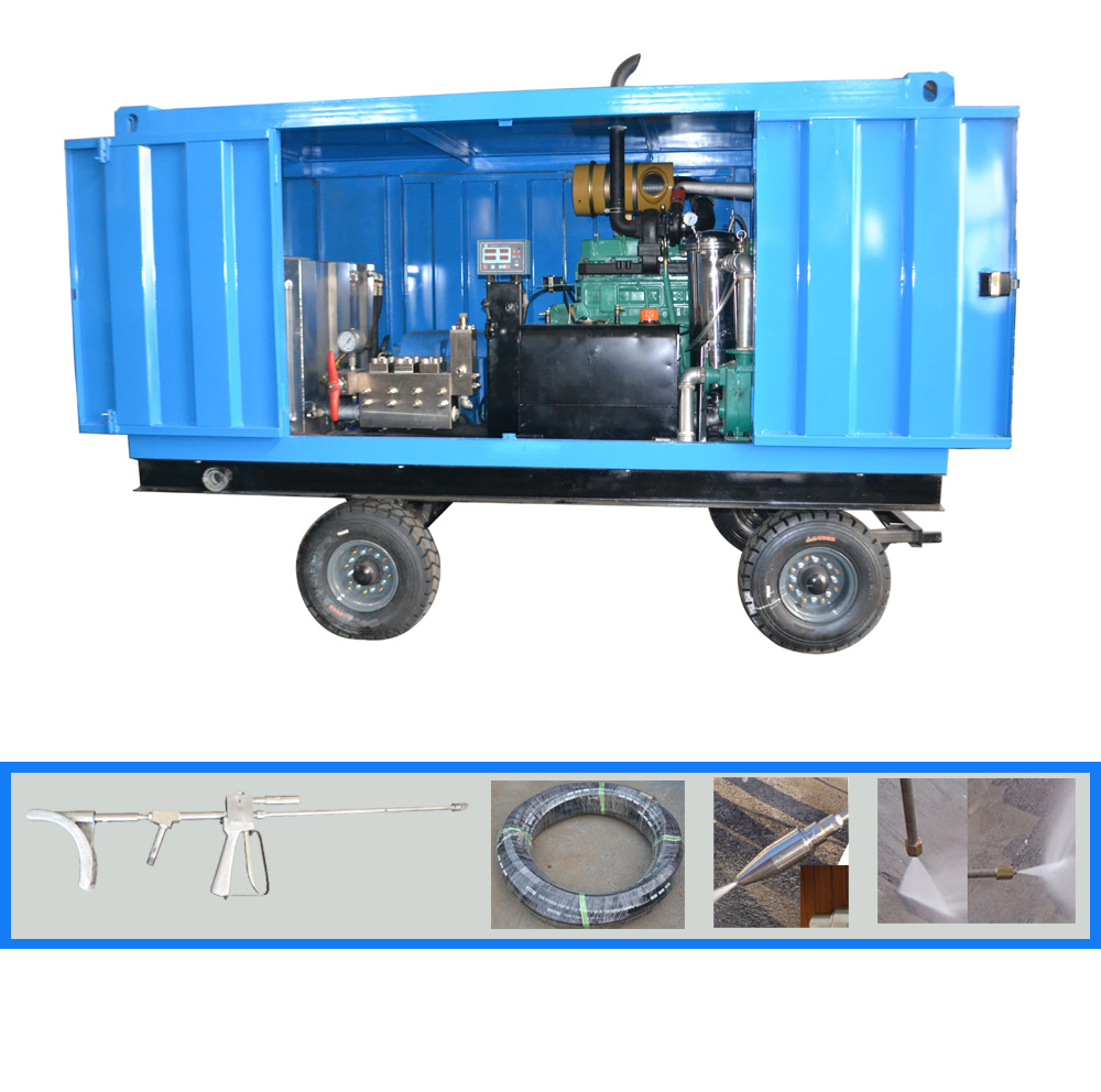 100MPa Electric Drive Industrial Pipe Cleaning System High Pressure Cleaner System