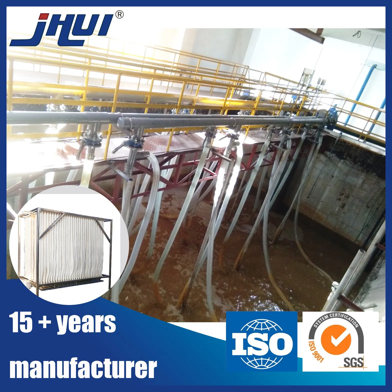 Jhui Membrane Bioreactor Mbr Module PVDF Hollow Fiber Bioreactor Mbr System