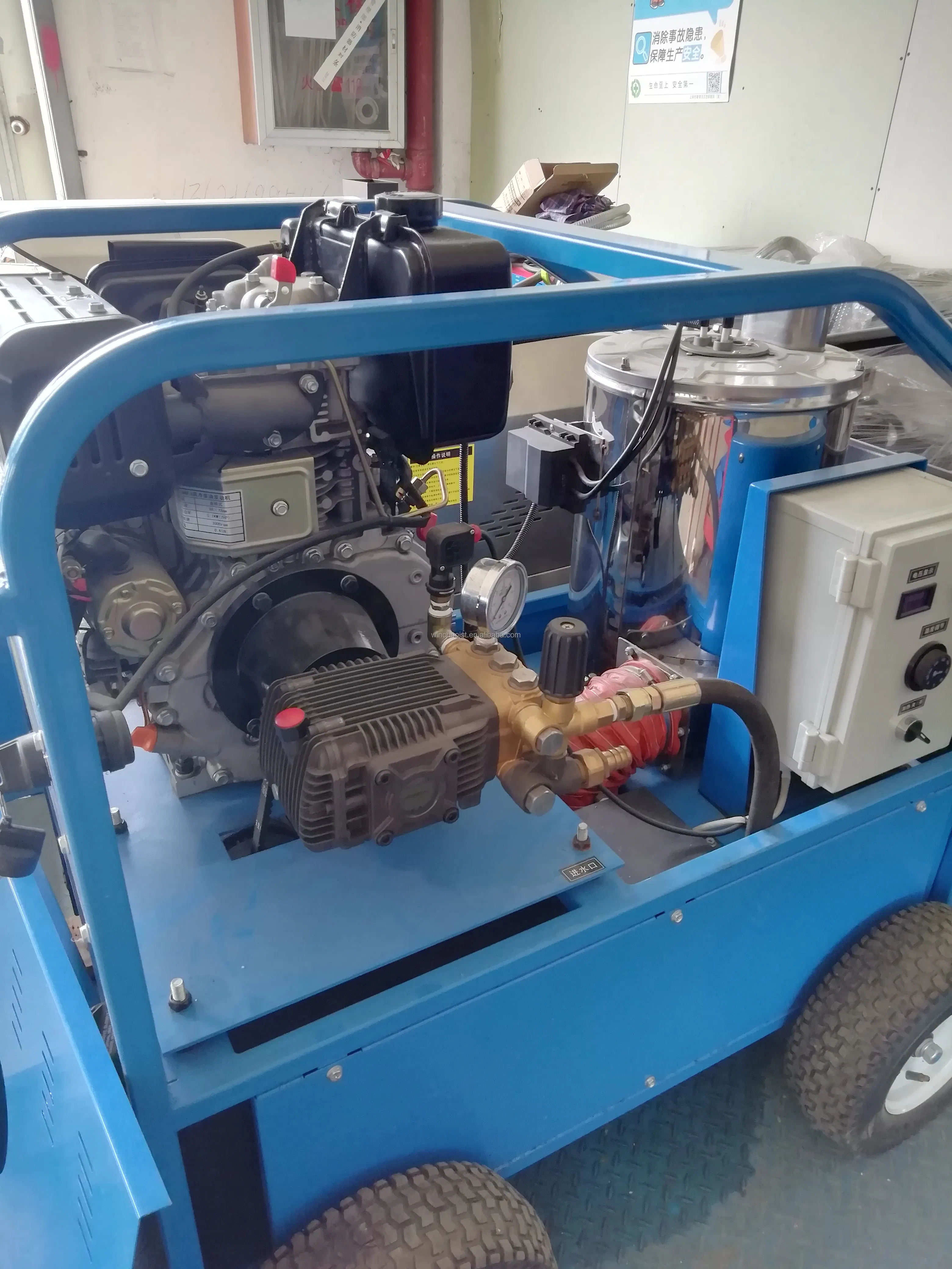 Cal20/12 Outside Use Diesel Driven Fuel Heating High Pressure Hot Water Automobiles and Machinery Manufacturing Cleaning Equipment