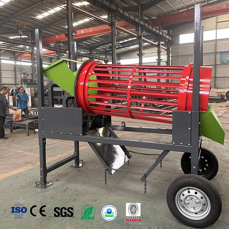 Heavy Duty Wood Firewood Separation Equipment with Bristles Cleaning System