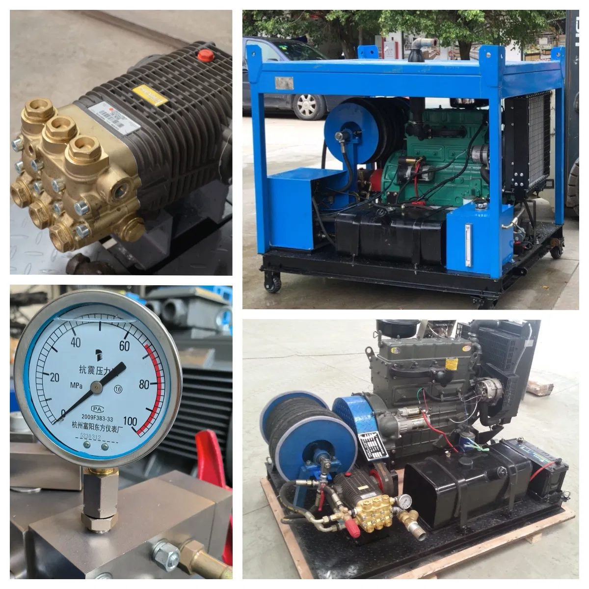 Diesel Sewer Jetting Unit High Pressure Water Jet Drain Cleaning System