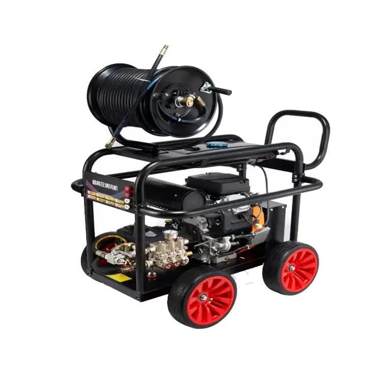 Pipe Cleaning High Pressure Pump Powerful Electric Gasoline Engine Sink and Drain Cleaner Pipe Cleaning Equipment