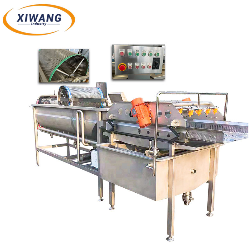 Heavy Duty Produce Cleaning Line Eddy Current Washing Equipment