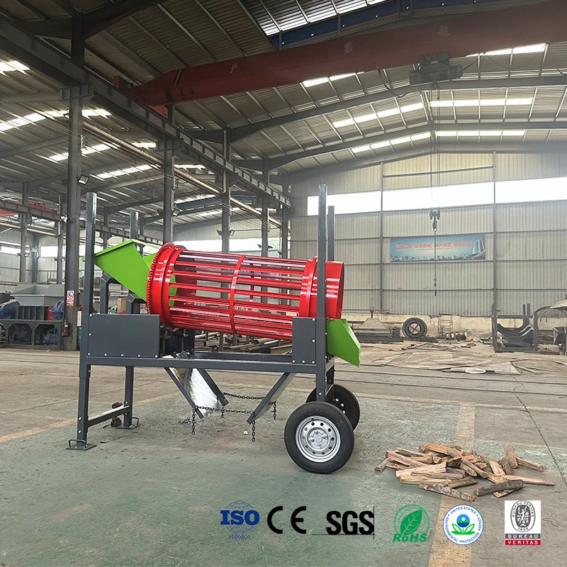 Heavy Duty Wood Firewood Separation Equipment with Bristles Cleaning System