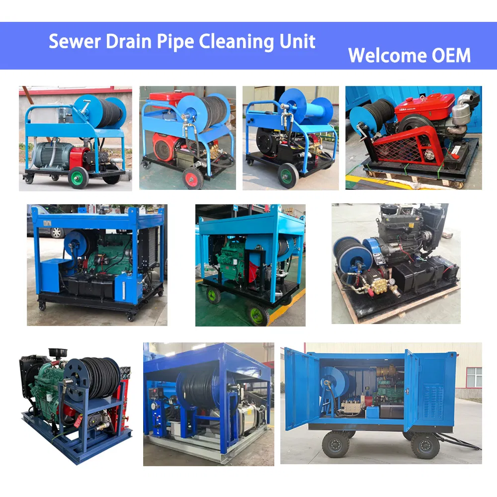 240bar Large Sewer Drain Pipe Cleaning Machine Sewerage Cleaning Equipment