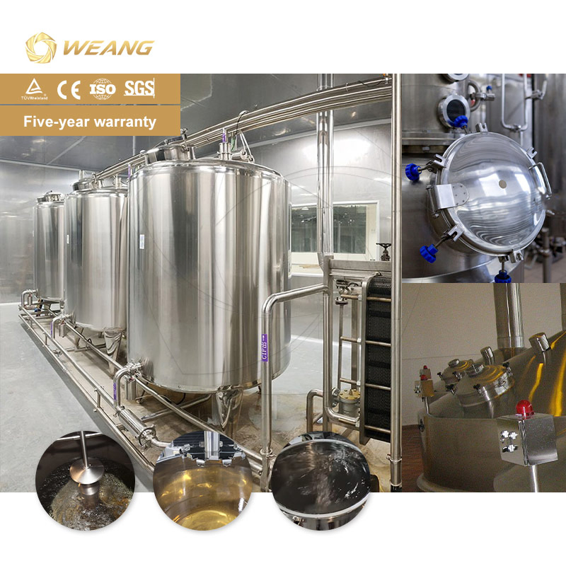 1000L All-in-One Combined CIP Cleaning System with Acid Alkali How Water Tank for Dairy Beverage Plant Semi/Fully Automatic