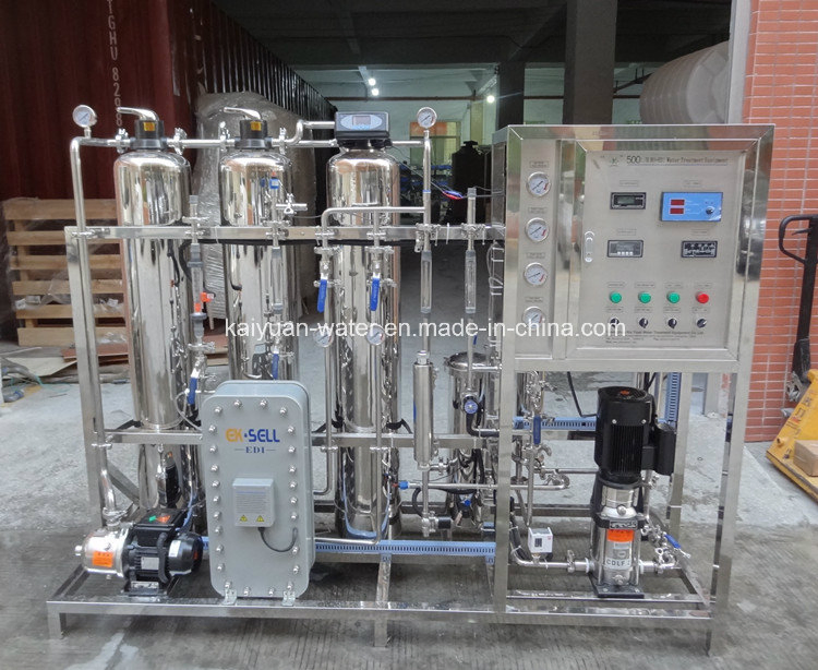 500 Liter Per Hour Electrodeionization EDI Demineralized Deionized Water Purification System for Surface Cleaning, Industrial Boiler