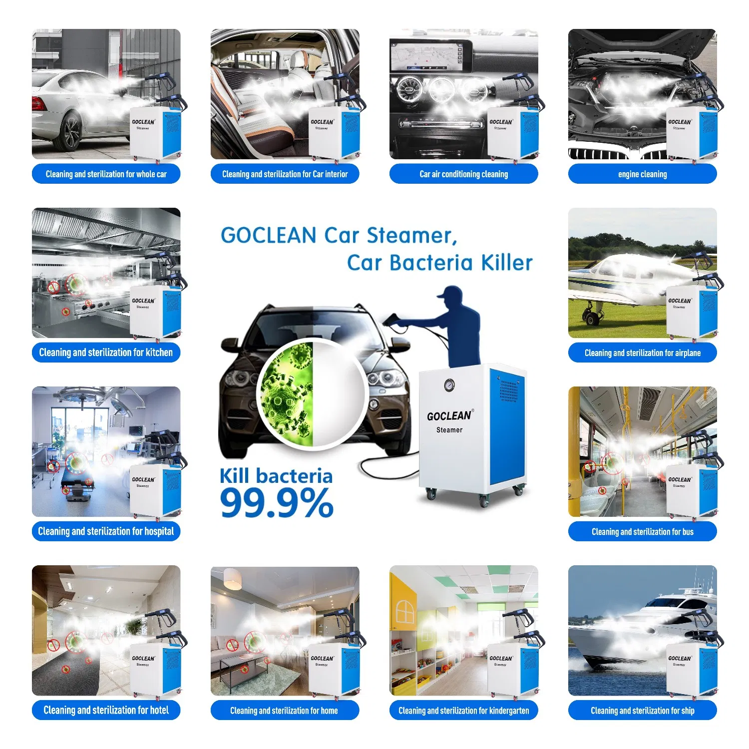 Multi-Function Steam Cleaning Machine, High Temperature and High Pressure Steam Disinfection Equipment