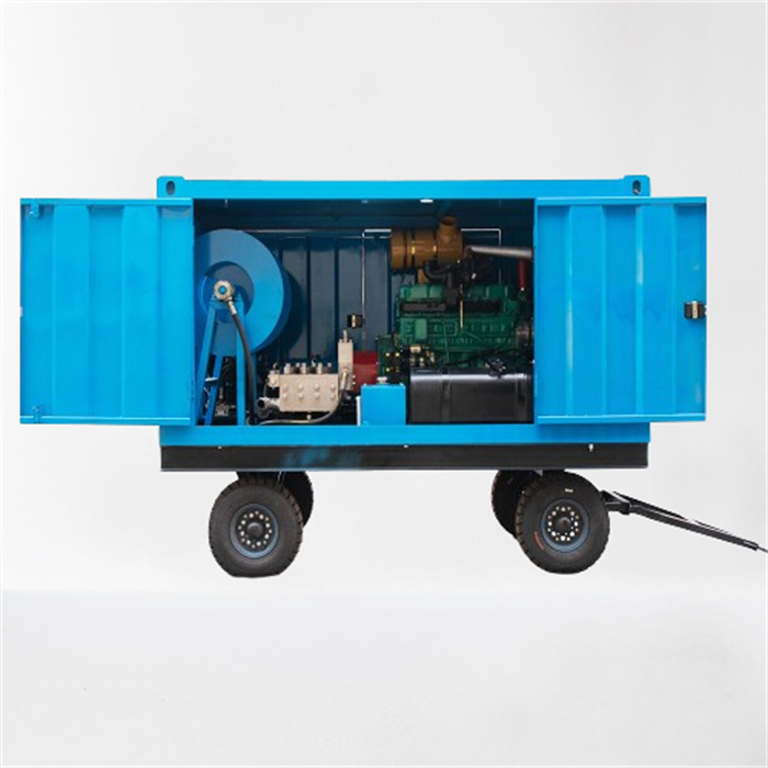 Triplex Plunger Pump High Pressure Drain Cleaning Machine Diesel Sewer Pipe Cleaner System