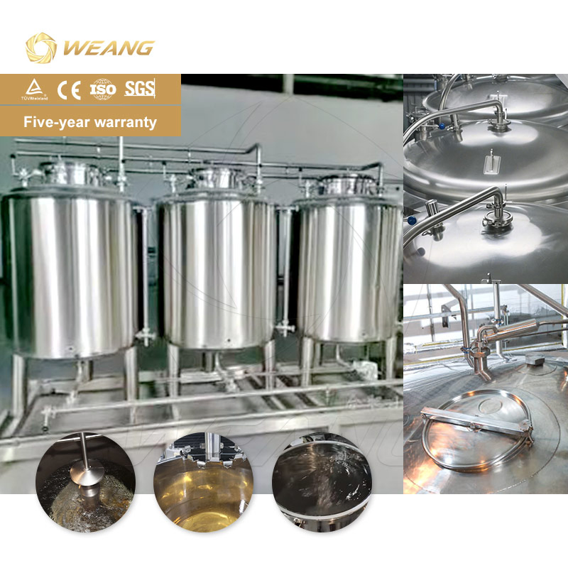 1000L All-in-One Combined CIP Cleaning System with Acid Alkali How Water Tank for Dairy Beverage Plant Semi/Fully Automatic