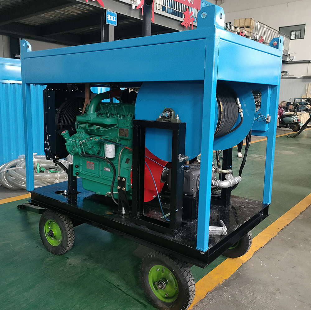 Diesel Sewer Jetting Unit High Pressure Water Jet Drain Cleaning System