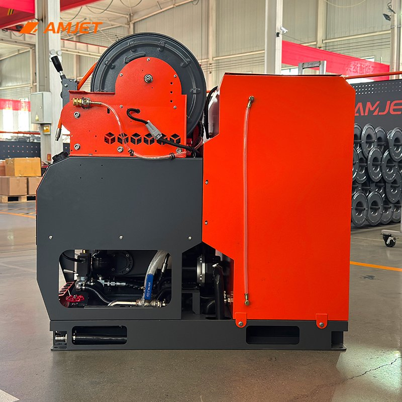 200bar40lpm 13HP High Efficiency 80m Pipe Cleaning Machine Drain Cleaning Equipment