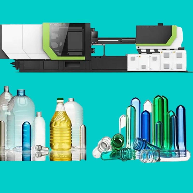 Environmental Protection Energy Saving Pre Formed Mold Cleaning Solution Beverage Bottle Injection Molding Machine