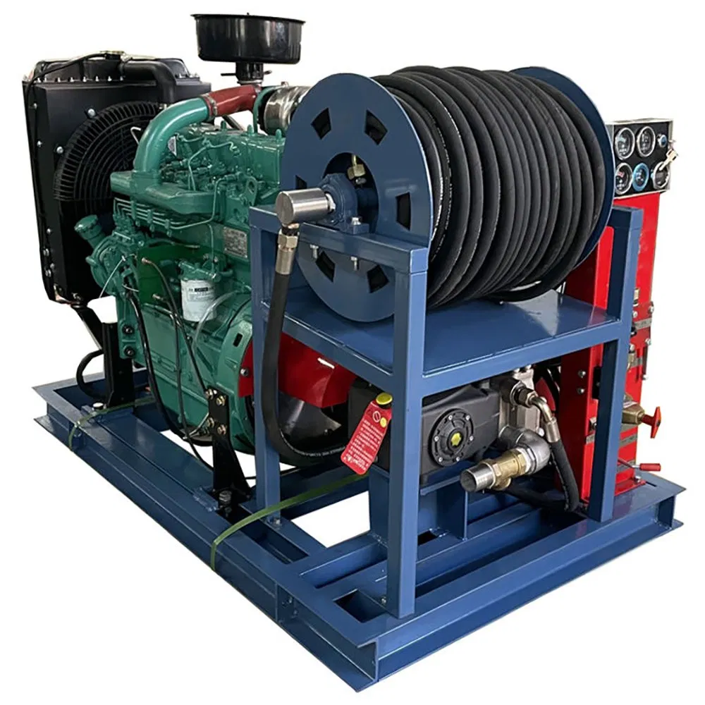 High Pressure 145kw Electric 240bar Triplex Pump Water Jet Machine New Large Sewer Drainage Pipe Cleaning Equipment