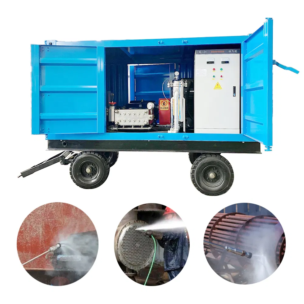 1500 Bar Industrial Heat Exchanger Pipe High Pressure Cleaning System