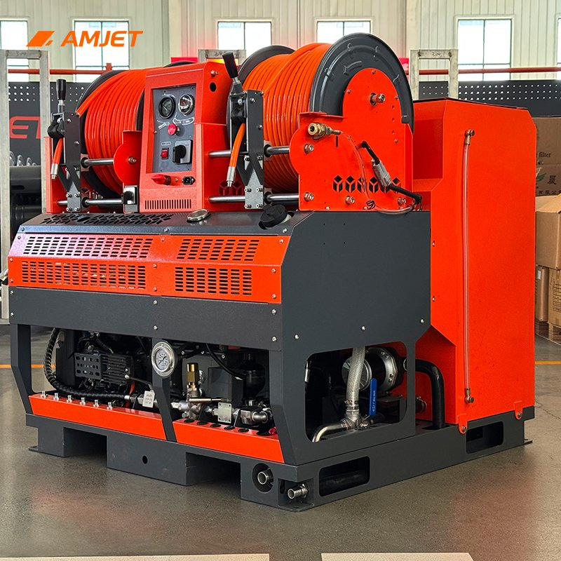 4350psi40lpm Heavy Duty Pipe Drain Cleaning Equipment for Industrial Pipe Cleaning Sewer Flushing Washer