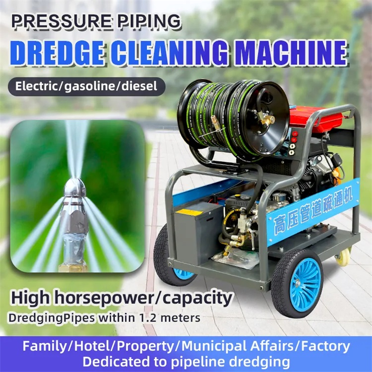 High Pressure Fuel Sewer Cleaning Pipe Drain Cleaning Equipment Sewer Jetter 180-800 Bar Drain Cleaner Pipe Cleaning Equipment