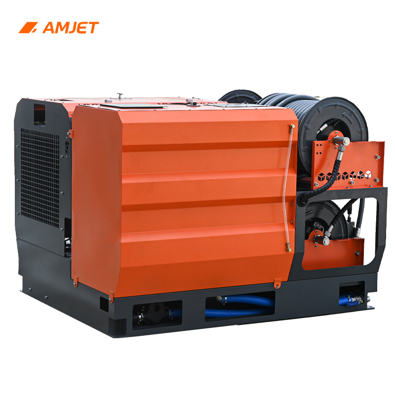 Amjet Ts15128 High-Pressure Pipe Cleaning Machine, Sewer Jetting System