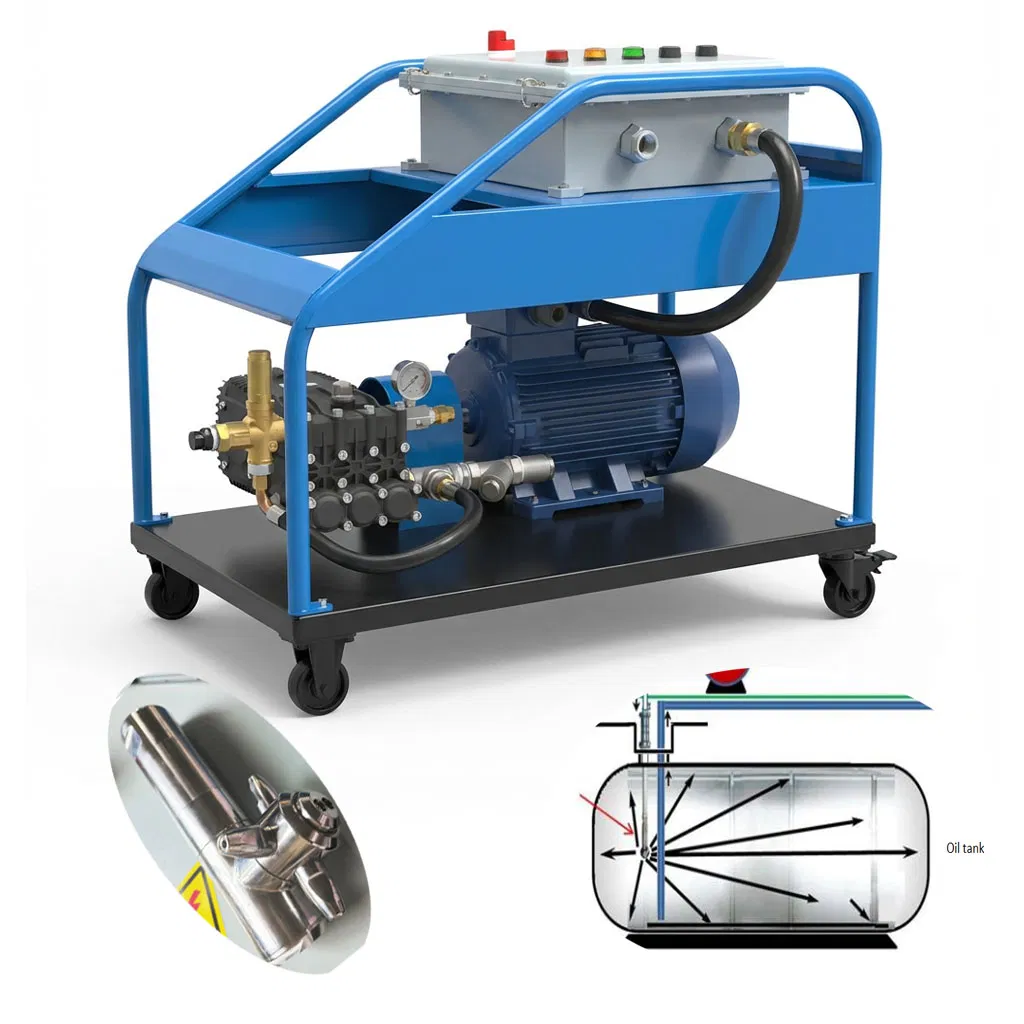 Automatic High Pressure Water Jet System for Industrial Reactor Tank Internal Cleaning