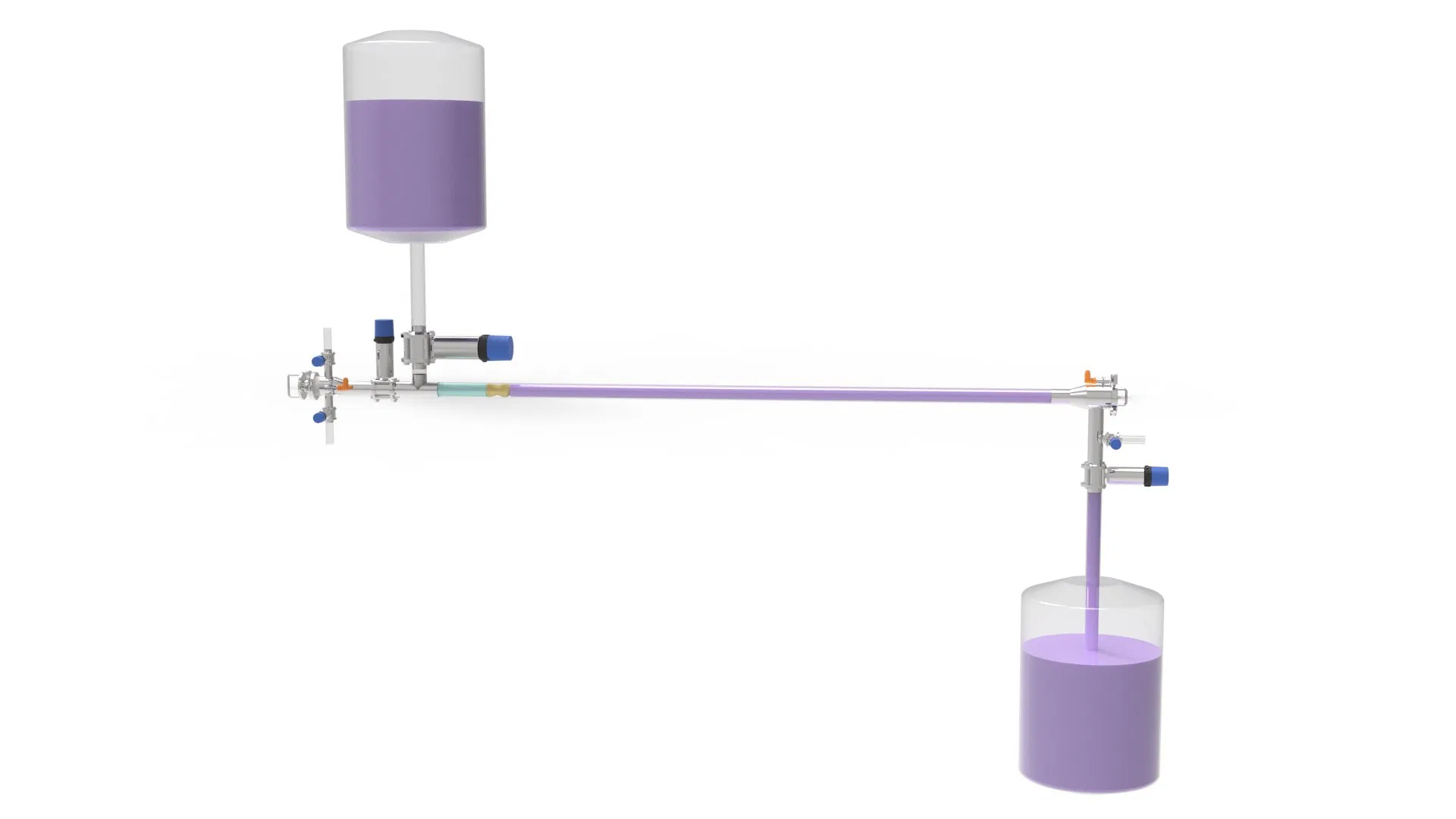 ISO 2" Manual Pigging System Economical Hygienic Pipeline Cleaning Unit for Liquid Product Recovery