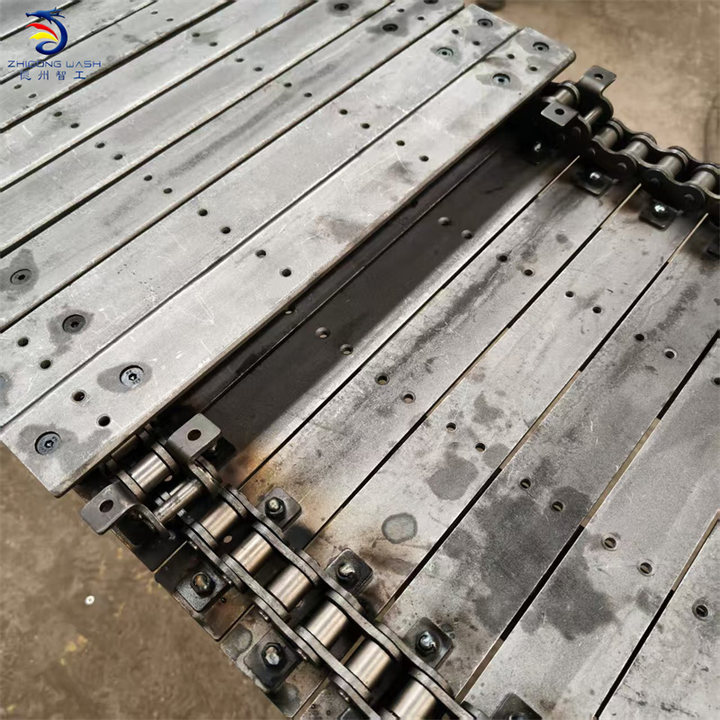 Pre-Assembled Heavy-Duty Chain Conveyor with Perforated Plates &amp; Roller Drive for Industrial Lines