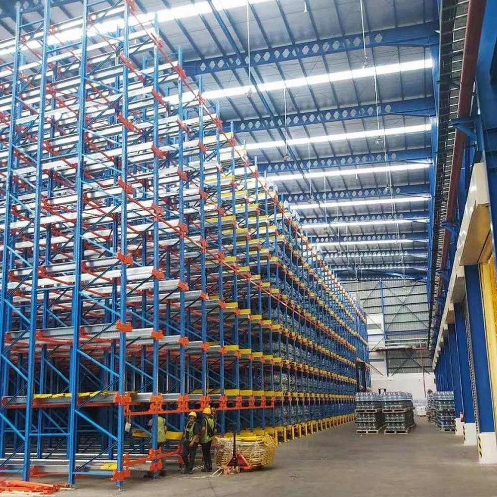 Food and Beverage Cold Chain High Density Warehouse Storage Shuttle Pallet Racking System
