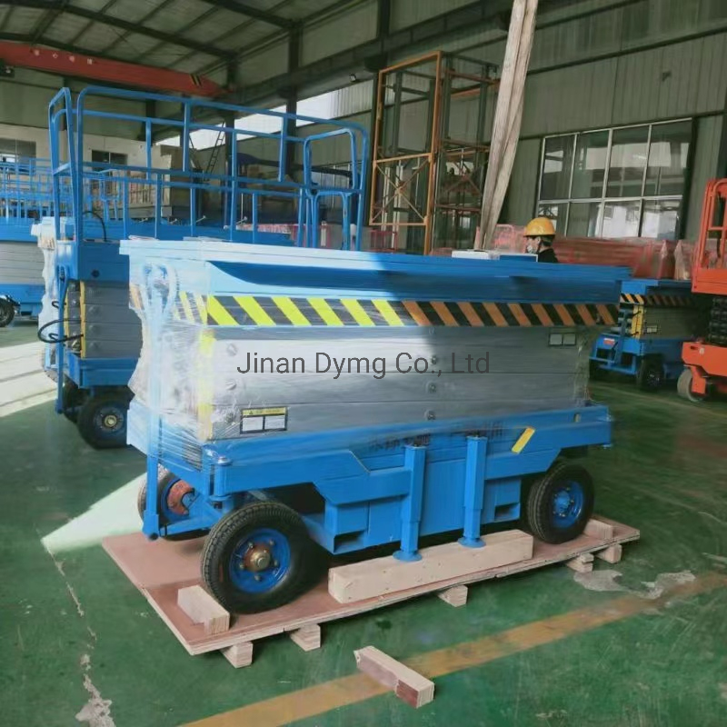 Dymg 10m Hydraulic Towable Battery Powered Mobile Scissor Lift Platform